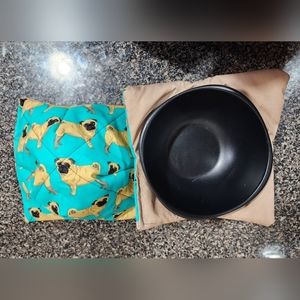 pug/dog themed bowl cozy